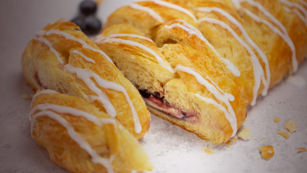 Blueberry Butter Braid Pastry